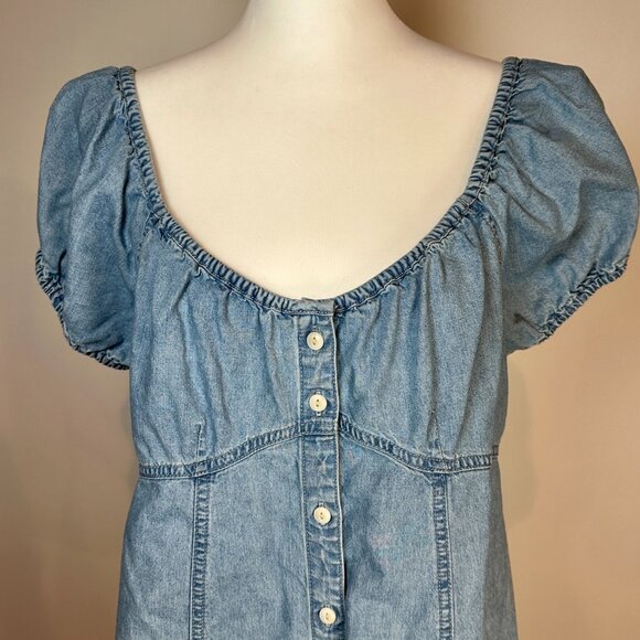MADEWELL Denim Margie Mini Dress size 12 - Picture 3 of 6